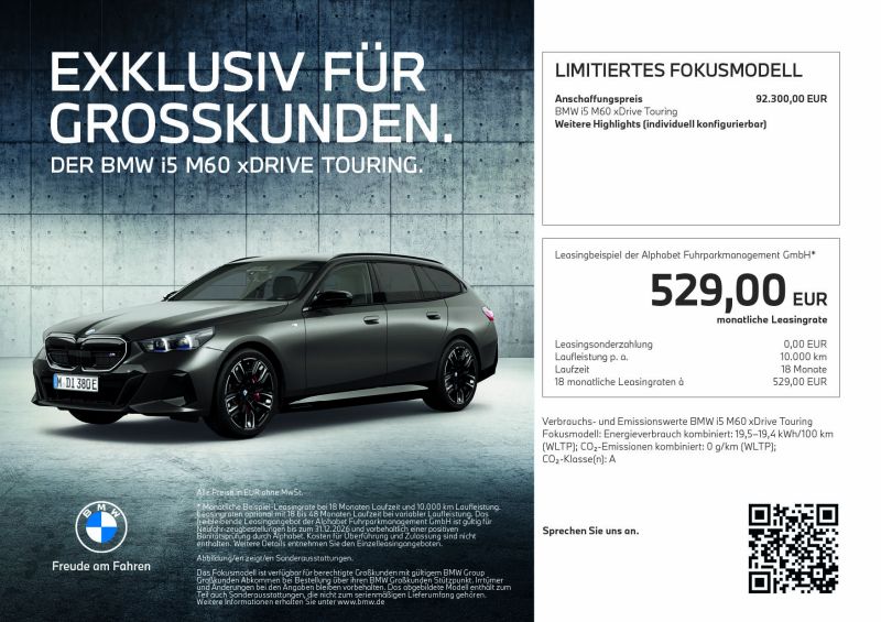BMW i5 M60 xDrive exklusiv für Großkunden BMW i5 M60 xDrive exklusiv für Großkunden
