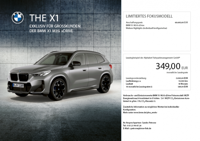BMW X1 M135i exklusiv für Großkunden BMW X1 M135i exklusiv für Großkunden