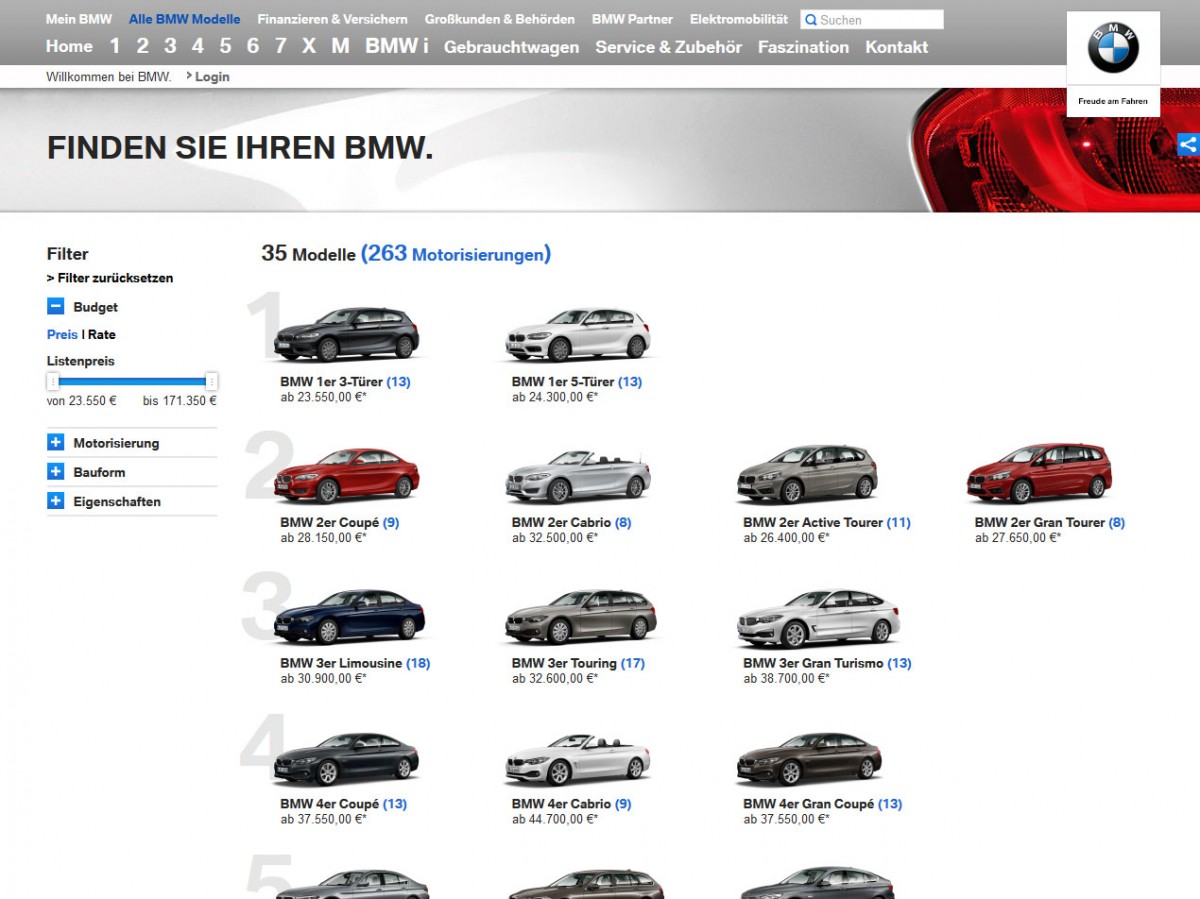 Neuwagen Konfigurator