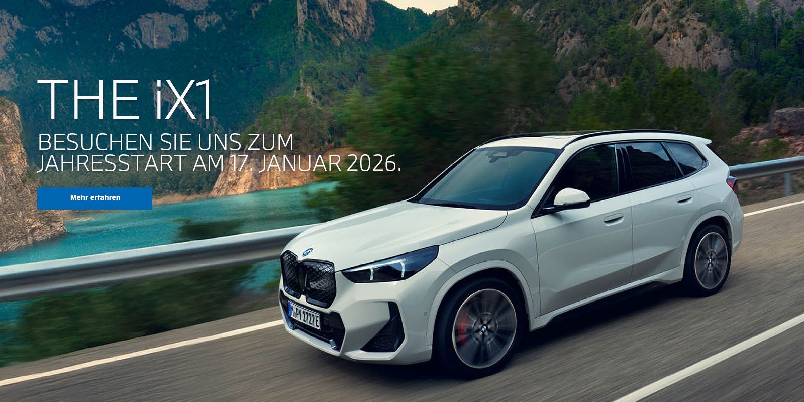 Der vollelektrische BMW iX1. Buchen Sie jetzt Ihre Probefahrt.