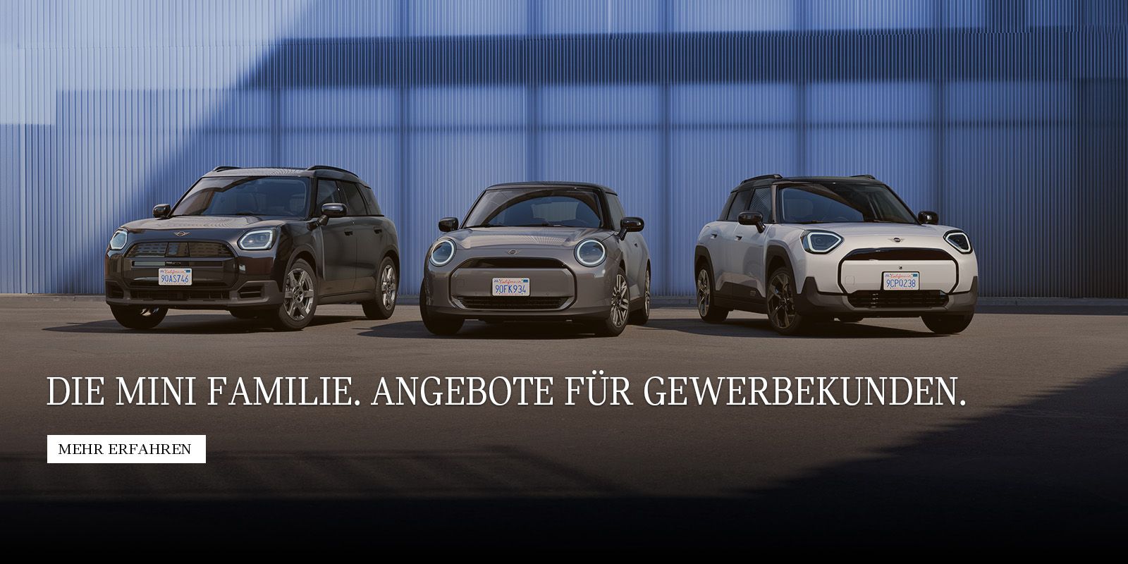 Die neue MINI Familie. Angebote für Gewerbekunden.